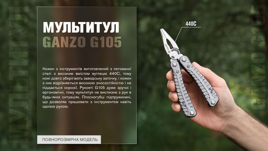 Мультитул Multi Tool Ganzo G105 G3130 34243 фото