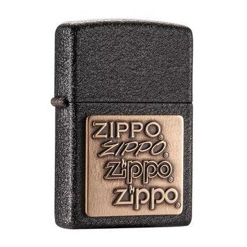 Запальничка Zippo Brass Emblem Black Crackle 362 V77550715 фото