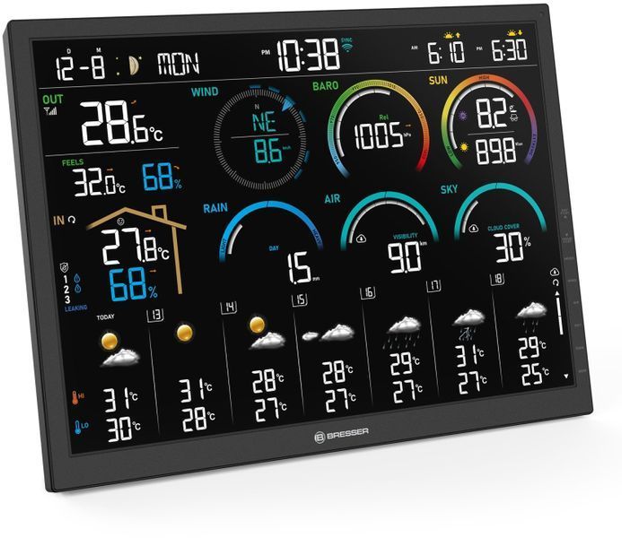 Метеостанція Bresser 4CAST 18,5" WiFi Weather Station 8-in-1 15197 932008 фото