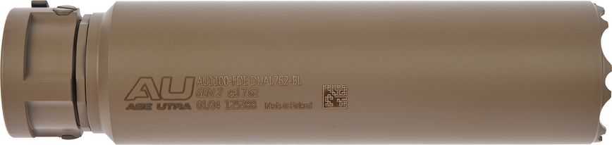 Саундмодератор Ase Utra DUAL762-BL GEN2 FDE, калібр 7,62 мм (308 Win) Різьба - BoreLock AU1100-FDE 36740515 фото