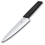 Ніж кухонний шефський Victorinox Swiss Modern Carving 19 см Чорний блістер 6.9013.19B 4008664 фото