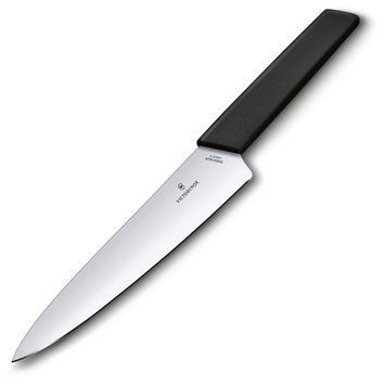 Ніж кухонний шефський Victorinox Swiss Modern Carving 19 см Чорний блістер 6.9013.19B 4008664 фото