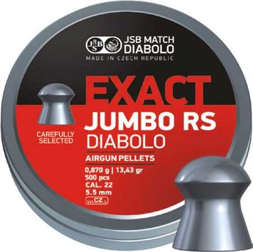 Пули пневматические JSB Diabolo Exact Jumbo RS калибр 5,5 мм Вес - 0,87 г 500 шт/уп 14530513 фото