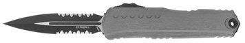 Нож Microtech Cypher II D/E Black Natural Clear Полуссерейтор Grey 1242-2NC 14090933 фото
