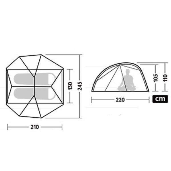 Намет двомісний ультралегкий Naturehike Star River UL CNK2450WS022, Сірий 6975641883074 100000377 фото
