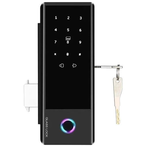 SEVEN LOCK SL-7776BF black Розумний біометричний замок на скляні двері 99-00022505 фото