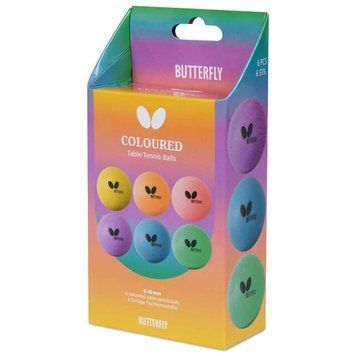 М'ячі для настільного тенісу Butterfly Coloured Balls 6 шт 7011630440 931944 фото