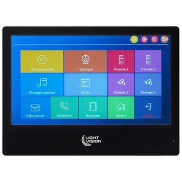 Light Vision SINGAPORE WiFi FHD BLACK (AI) 10" Відеодомофон 99-10025318 фото