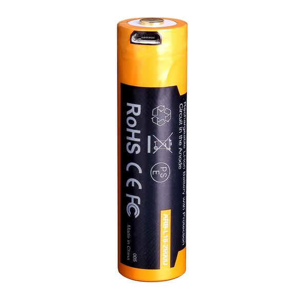 Акумулятор 18650 Fenix (2600 mAh) micro usb зарядка 40698 фото