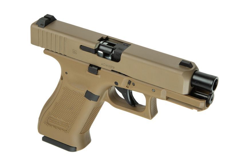 Пневматический пистолет Umarex Glock 19X TAN Blowback калибр 4,5 мм (с затворной задержкой) 5.8367 УЦ 1004284 фото