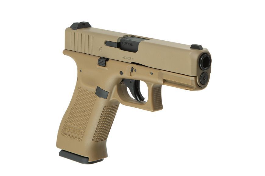 Пневматический пистолет Umarex Glock 19X TAN Blowback калибр 4,5 мм (с затворной задержкой) 5.8367 УЦ 1004284 фото