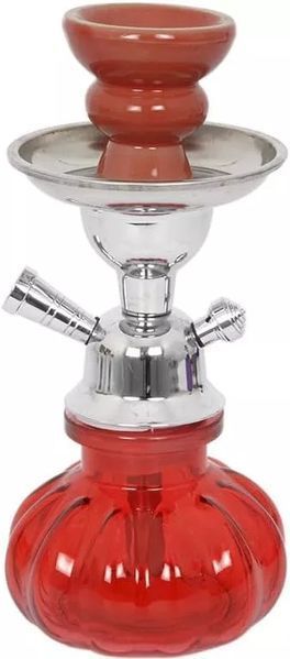 Кальян скляний Яблуко HUKA на 1 персону, H-24 см, Червоний,коробка DN18173 V77554498 фото
