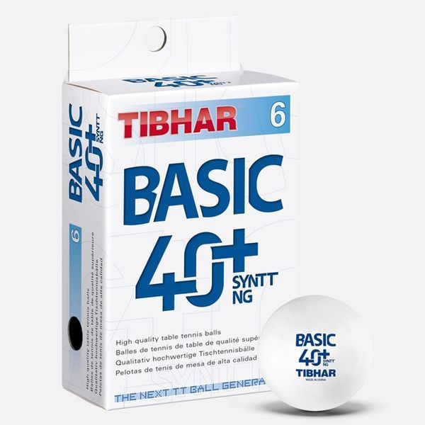 М'ячі для настільного тенісу Tibhar Basic 40+ SYNTT NG 6 шт (85511200) 931890 фото