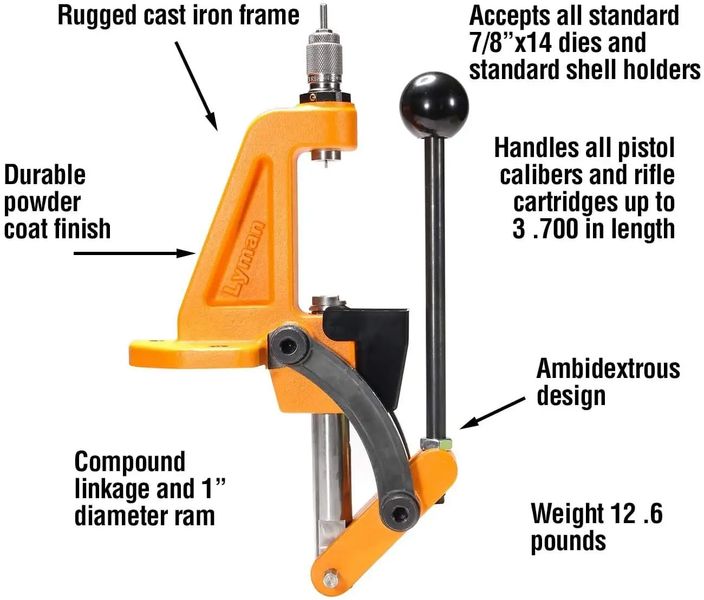 Пресс для релоадинга Lyman Brass Smith Ideal C-Frame Press 7726500 11102229 фото