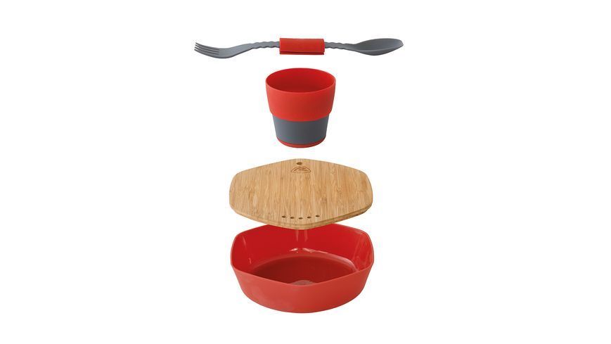 Набір туристичного посуду Robens Leaf Meal Kit Fire Red (690276) 929209 фото